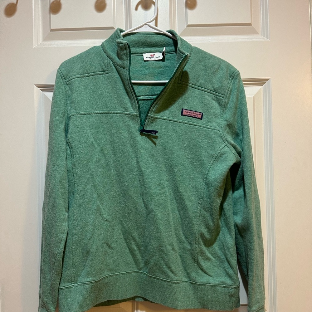 Vineyard Vines Seafoam Quarter-Zip Pullover